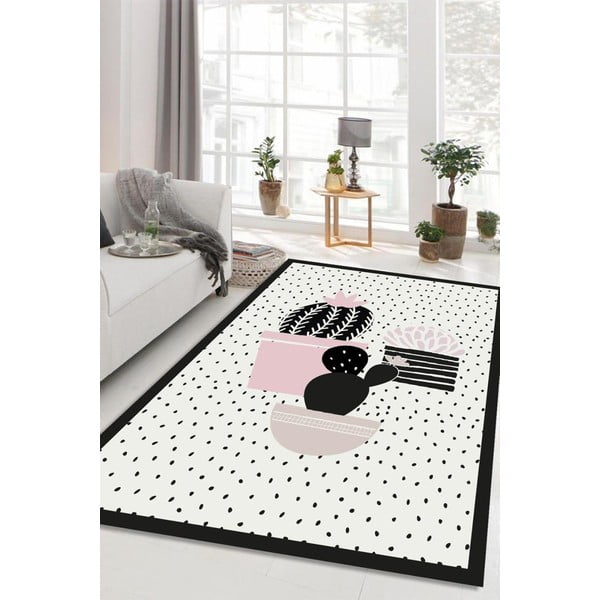 Tappeto bianco 140x80 cm Cactus 2 - Rizzoli-image-2