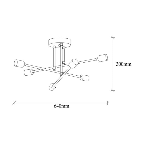 Plafoniera dorata 64x64 cm Flower – Opviq lights-image-4