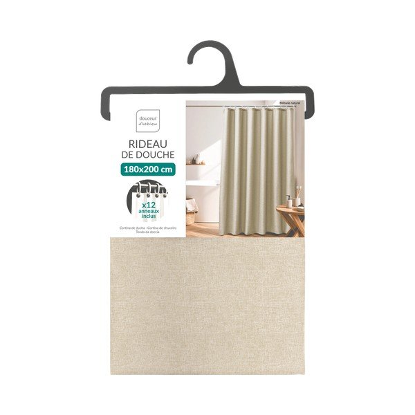 Tenda beige 180x200 cm Miltone – douceur d'intérieur-image-2