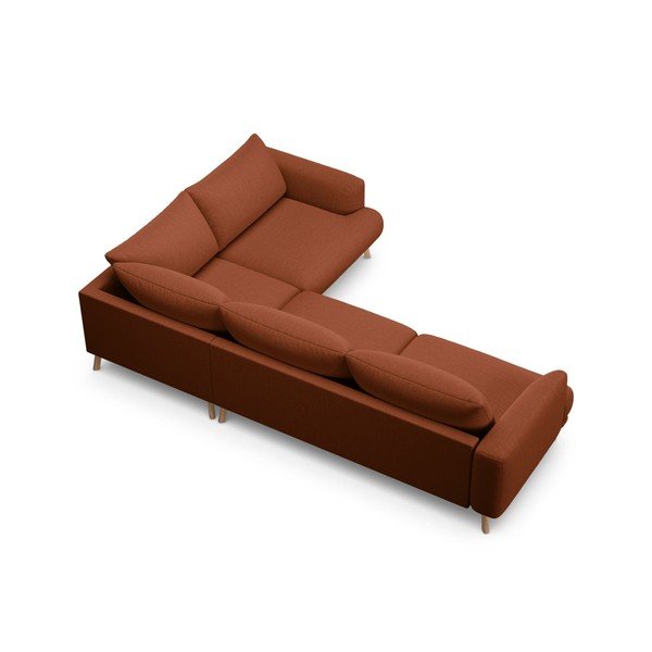 Divano angolare color terracotta (con penisola a destra/con chaise lounge) Naomi – Micadoni -image-3