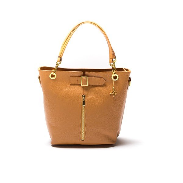 Kabelka Zipper Cognac