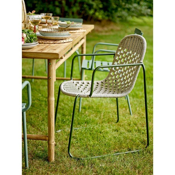 Sedia da esterno grigia in metallo Calana – Bloomingville-image-4