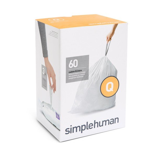Sacchetti della spazzatura con chiusura 60 pz 65 l Q – simplehuman