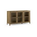 Vetrina di colore naturale in pino massiccio 142x80x40 cm Alessandra – Marckeric
