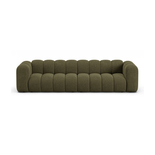 Divano verde con rivestimento in ciniglia 290 cm Lupine – Micadoni 
