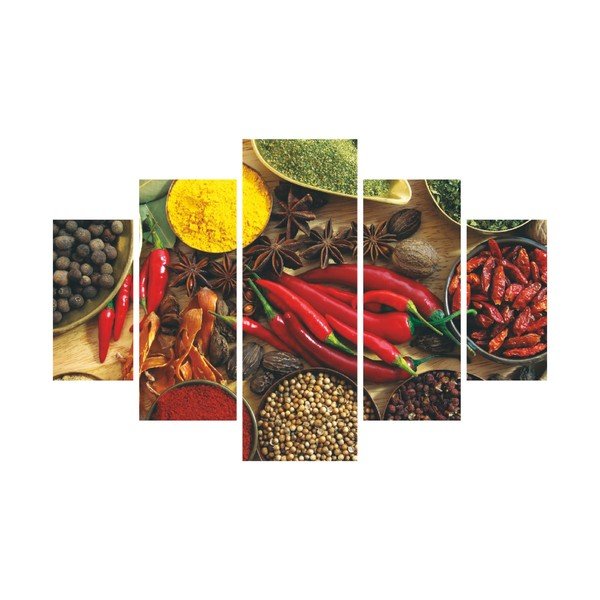 Quadro 5 pezzi Pepper - Wallity