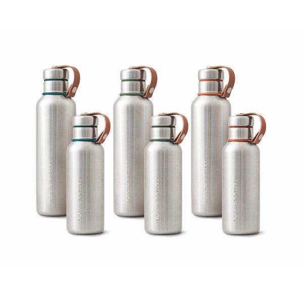 Bottiglia sottovuoto isolata Ocean Blue a 2 pareti in acciaio inox nero + Blum, 750 ml - Black + Blum-image-1