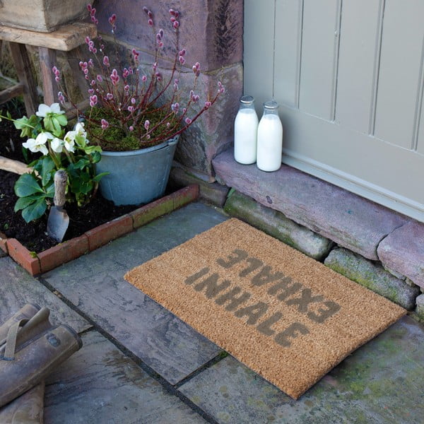 Zerbino in fibra di cocco 60x90 cm Inhale Exhale - Artsy Doormats-image-4