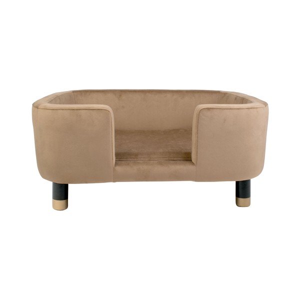 Letto per animali domestici in velluto beige Royal - Leitmotiv-image-1