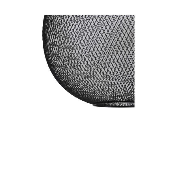 Lampadario nero opaco con paralume in metallo ø 50 cm Reilley - Light & Living-image-2