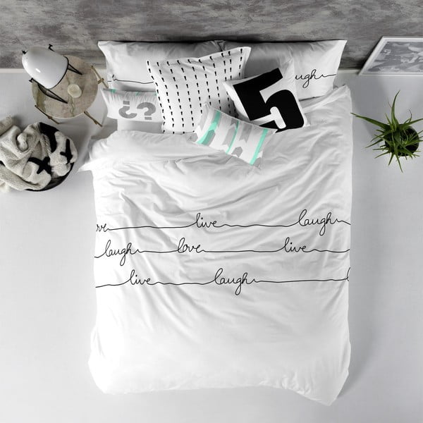 Copripiumino in cotone Live, 140 x 200 cm Nordica - Blanc-image-2