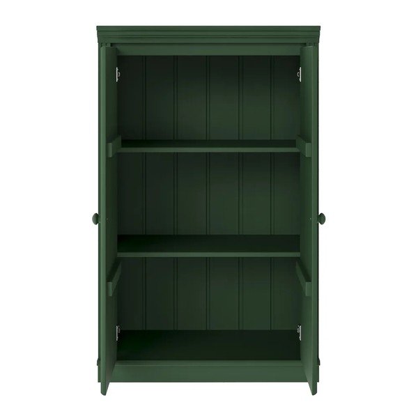 Armadietto verde in pino massiccio 74x118x35 cm Anita – Støraa-image-3