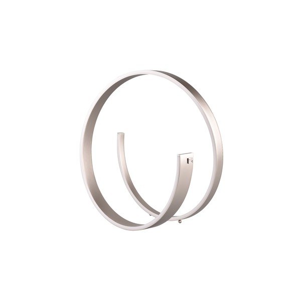 Lampada da tavolo a LED grigia con controllo vocale/app mobile con paralume in metallo (altezza 45 cm) Cinardi - CINQUE-image-1