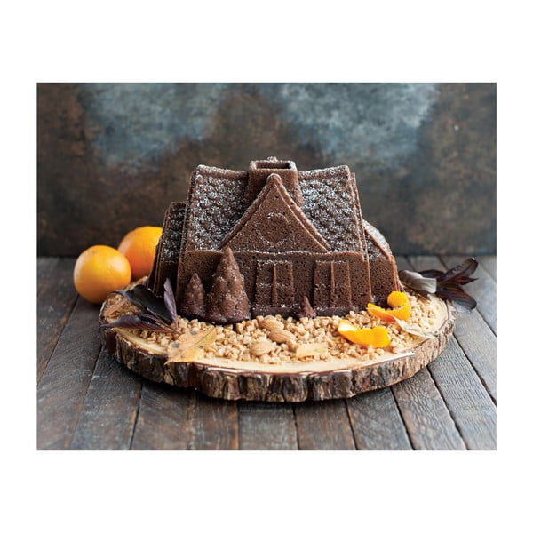 Stampo per dolci in argento , 2,1 l Gingerbread House - Nordic Ware-image-1