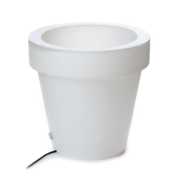 Vaso classico bianco con retroilluminazione, ⌀ 45 cm - Tomasucci