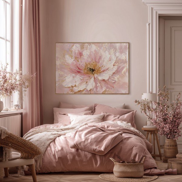 Dipinto stampato con cornice inclusa/dipinto su tela 100x70 cm Floral Whispers – Styler-image-3