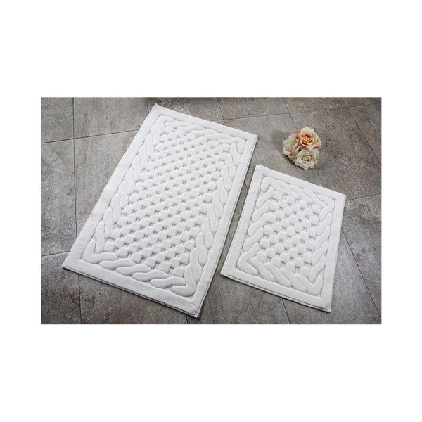 Set di 2 tappetini da bagno color crema Bambi - Foutastic