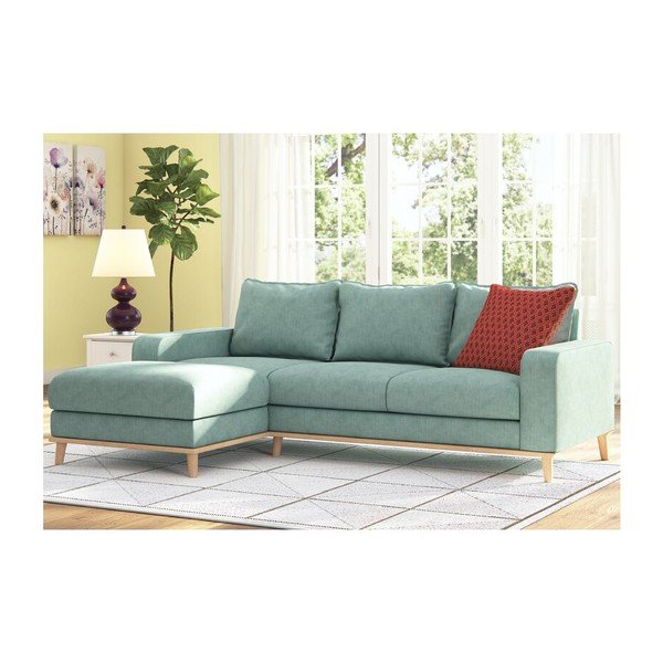 Divano angolare turchese (angolo sinistro) Beata - Ropez-image-1