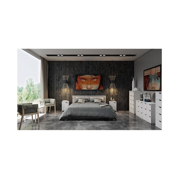 Bílá komoda se 5 zásuvkami TemaHome Basic-image-2