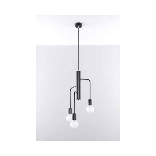Lampada da soffitto nera Donato 3M - Sollux-image-1