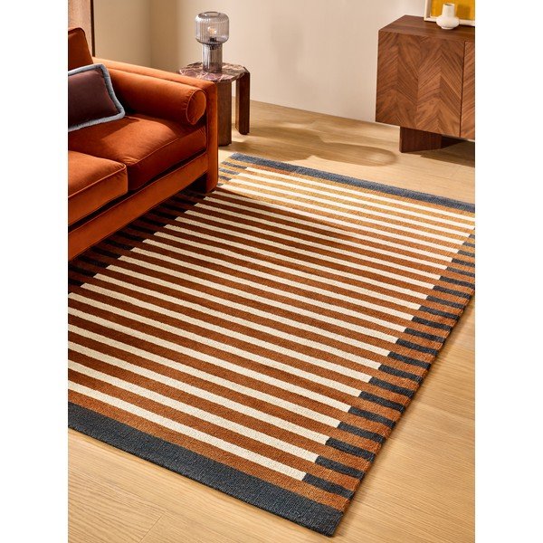 Tappeto arancione in fibre riciclate 120x170 cm Lois – MADE-image-1