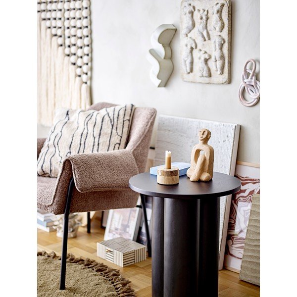 Tavolino rotondo con effetto rovere ø 45 cm Aio – Bloomingville-image-1