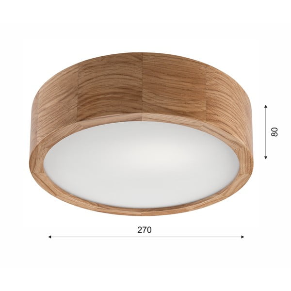 Lampada da soffitto marrone con paralume in vetro ø 27 cm Eveline - LAMKUR-image-4