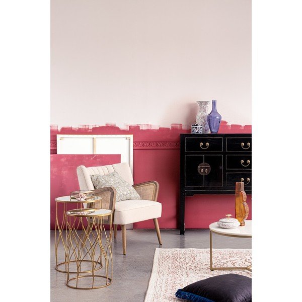 Poltrona beige con rivestimento in velluto Virna – Bizzotto-image-1