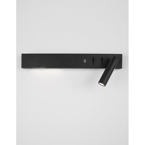 Lampada da parete LED nera opaca in metallo con struttura flessibile/con porta USB Vida – Nova Luce-image-4