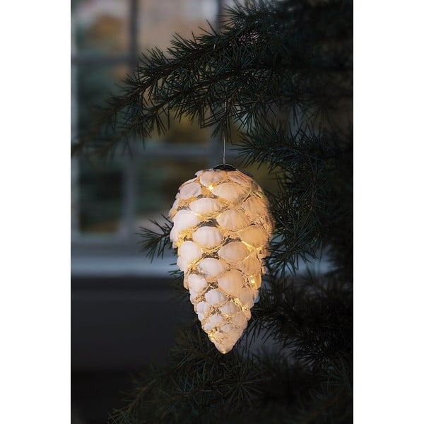 Decorazione natalizia luminosa bianca a sospensione ø 7 cm Celina – Sirius-image-1