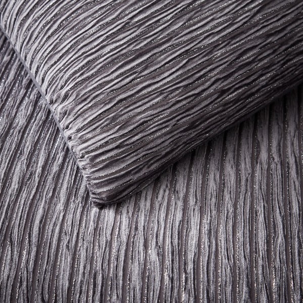 Biancheria grigia per letto matrimoniale 200x200 cm Allure Sparkle - Catherine Lansfield-image-1