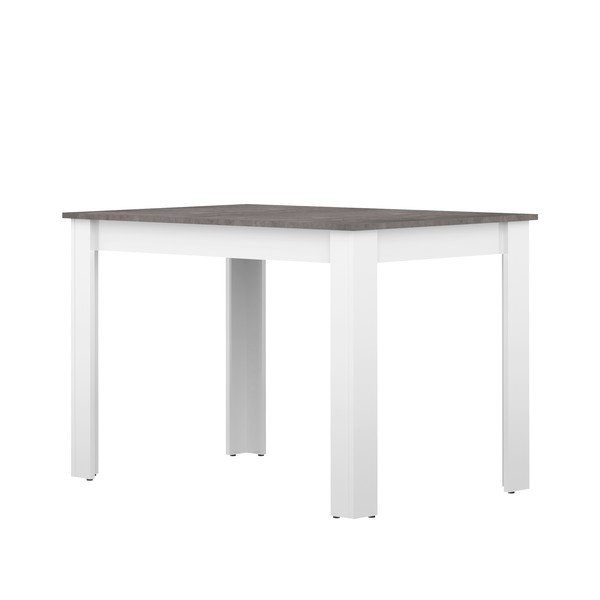 Tavolo da pranzo bianco con piano in cemento 110x70 cm Nice - TemaHome-image-3