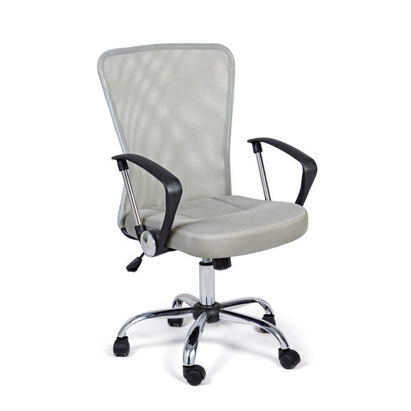 Sedia da ufficio grigio chiaro in imbottito Brisbane – Yes Everyday