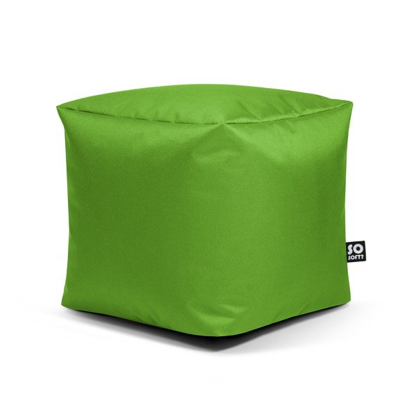 Pouf per bambini verde Cube M – So Soft?
