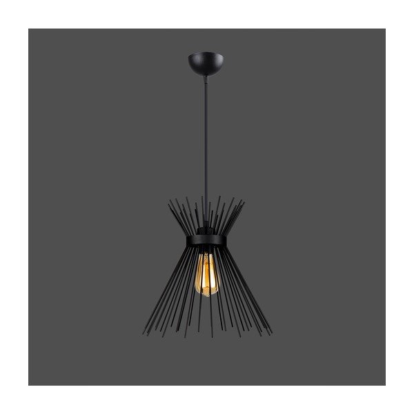 Apparecchio a sospensione in metallo nero Izmir - Squid Lighting-image-1