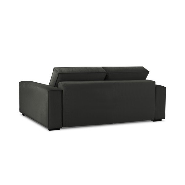 Divano letto in velluto a coste nero Azalea - Mazzini Sofas-image-3