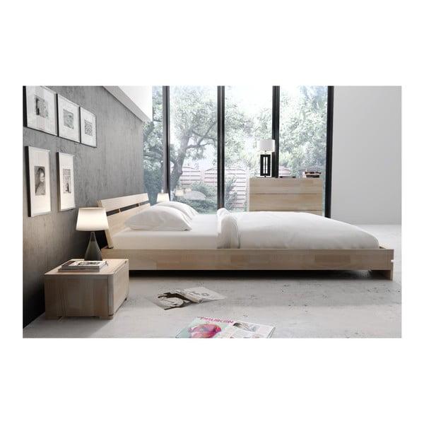 Noční stolek z bukového dřeva se zásuvkou SKANDICA Sparta-image-4