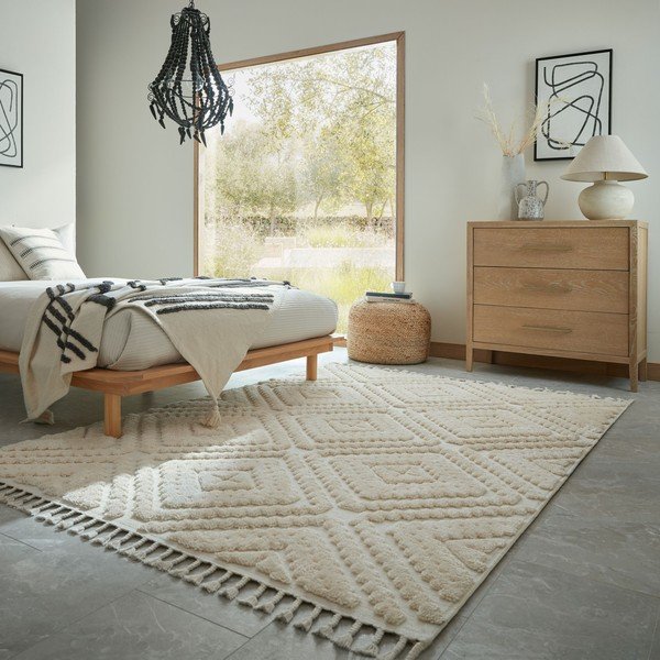 Tappeto color crema 133x190 cm Diomara – Flair Rugs-image-1