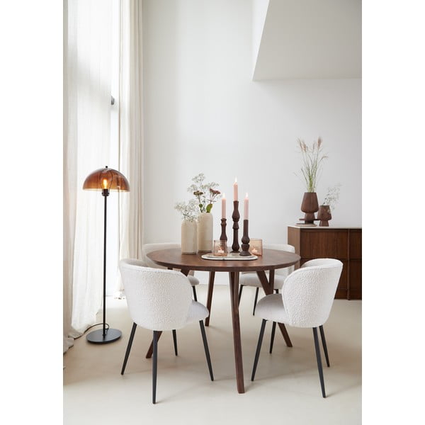 Tavolo da pranzo rotondo marrone con piano in acacia ø 120 cm Quenza - Light & Living-image-2