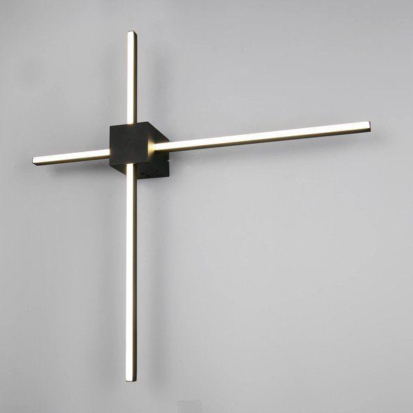 Lampada da parete LED nera opaca con intensità regolabile Cassino – Trio-image-1