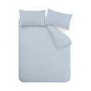 Set copripiumino e federa blu per letto matrimoniale 3 pezzi 200x200 cm Epping Textured Stripe – Catherine Lansfield