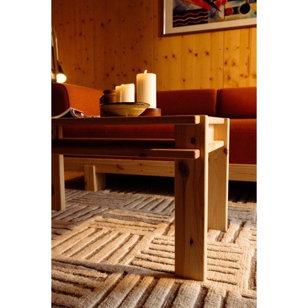Tavolino da salotto colore naturale chiaro in pino massiccio 50x80 cm Tuck – Karup-image-1