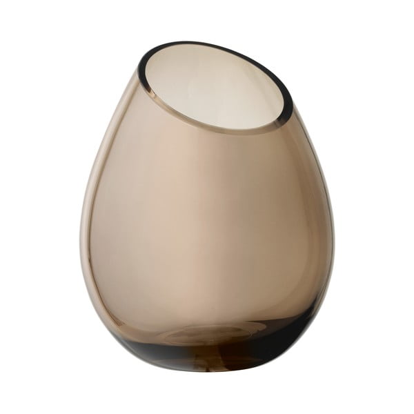 Vaso in vetro marrone fatto a mano Raindrop - Blomus