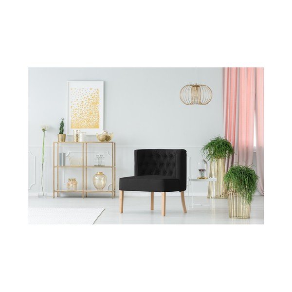 Černé křeslo Micadoni Home Rigo-image-3