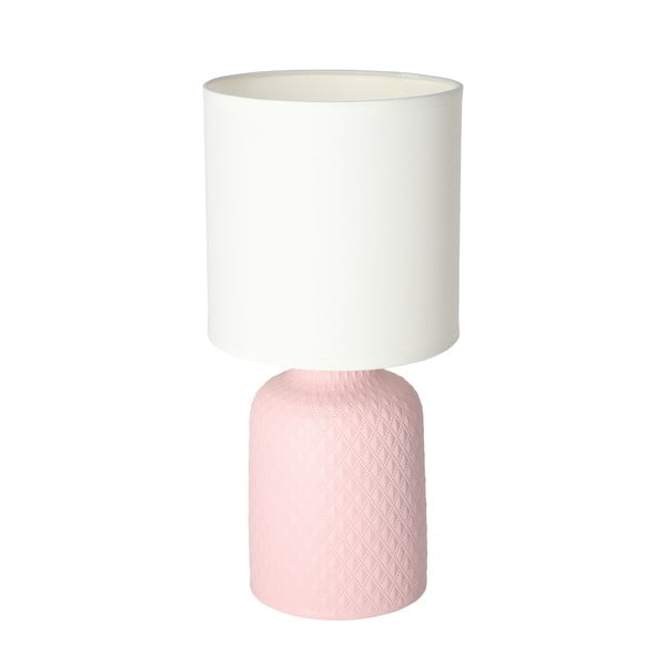 Lampada da tavolo rosa con paralume in tessuto (altezza 32 cm) Iner - Candellux Lighting