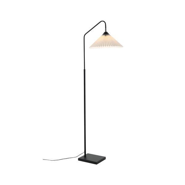 Lampada da terra nera/color crema in tessuto con struttura flessibile (altezza totale 155 cm) Kate – Ellos Home-image-3