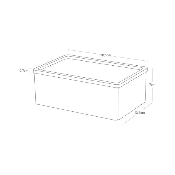 Scatola con coperchio nera 18,5x12,5x7 cm Rin – YAMAZAKI-image-3