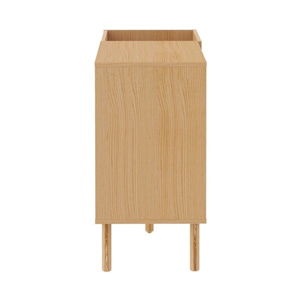 Cassettiera bassa per dischi per grammofono in rovere 100x80 cm Viny - TemaHome-image-4