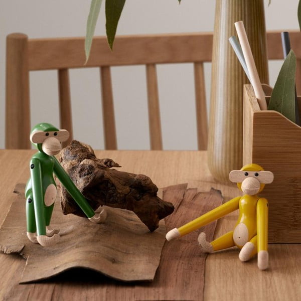 Statua in legno altezza 9,5 cm Monkey Mini - Kay Bojesen Denmark-image-2