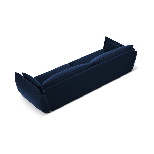 Divano blu scuro con rivestimento in velluto 248 cm Vanda – Mazzini Sofas-image-3